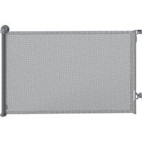 PawHut Retractable Dog Gate, Extends to 140 cm Wide & 93 cm Tall, Mesh Pet Gate with Single Hand Operation, for Stairs Doorways