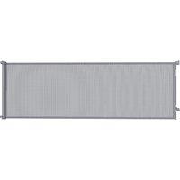 PawHut Retractable Dog Gate, Extends to 300 cm Wide & 104 cm Tall, Mesh Pet Gate Single Hand Operation, for Stairs Doorways