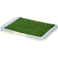 PawHut Portable Indoor Puppy Toilet Training Pad with Synthetic Grass, Leakproof Tray, 63 x 48.5cm