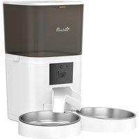 PawHut Automatic Cat Feeder for 2 Cats with HD Camera，2.4G & 5G WiFi Pet Food Dispenser 6L APP Control