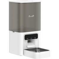 PawHut Automatic Cat Feeder, 4.5L WiFi Cat Food Dispenser with Timer, Programmable 1-10 Meals, Auto Pet Feeder