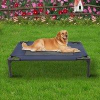 PawHut Elevated Pet Bed, Medium Size, Portable & Raised Cot for Dogs, Cats, Ideal for Camping, Blue Aosom UK