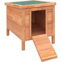 PawHut Wooden Rabbit Hutch Bunny Puppy Cage Guinea Pig Hide House Pet Habitat Small Animals Ferret 51 x 42 x 43 cm, Natural Aosom UK