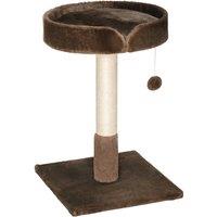 PawHut Compact Cat Tree, Sisal Scratching Post, Soft Bed, Play Toy, for Kittens, Brown, 45x45x70 cm Aosom UK