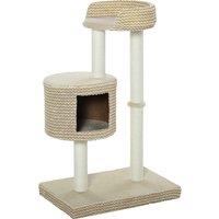 PawHut Multi-Level Cat Tree with Jute Scratching Posts, Condo, Perch, Climbing Frame, Plush Fabric for Kittens Aosom UK