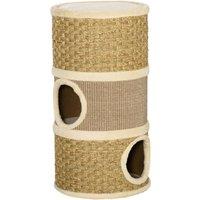PawHut Cat Scratching Barrel Kitten Tree Tower Pet Furniture Climbing Frame Covered with Sisal and S