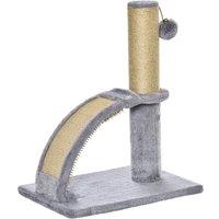 PawHut Cat Tree Tower, Indoor Climbing Activity Centre with Scratching Post, Massage Board, Hanging Toy, Grey Aosom UK