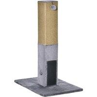 PawHut Cat Scratching Post, 79cm Tall with Jute Scratcher and Climbing Activity Centre, Carpet Base and Dangling Ball, Grey Aosom UK