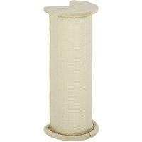 PawHut Cat Scratching Post: 85cm Tall with Sisal Rope, Soft Plush Cover, Anti-Tip Design for Indoor Use, Beige Aosom UK