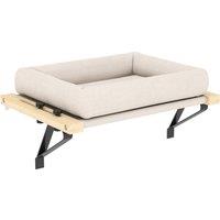 PawHut Cat Radiator Bed, Adjustable Hanging Cat Hammock with Removable and Washable Cushion for Indoor Cats, Cream White