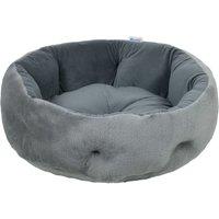 PawHut Cat Bed, Reversible Dog Pet Bed for Indoor Cats and Small Dogs, Round Bed with Supportive Bolster, Dark Grey