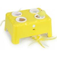 PawHut 3 in 1 Interactive Cat Toys with Mouse & Feather Teaser Toy Rechargeable Automatic for Indoor Kittens & Adult Cats