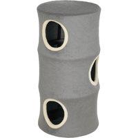 PawHut Cat House for Indoor Kittens, Cat Condo with Removable Washable Cover, Modern Barrel-Shaped Kitty Cave Bed