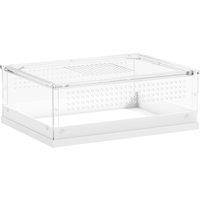 PawHut Acrylic Reptile Terrarium with Top Sliding Door, Vents, for Snake, Frog, Spider, Gecko, Tarantula, 40 x 30 x 15 cm