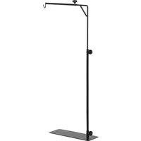 PawHut 86-129Hcm Adjustable Height and Length Reptile Lamp Stand Holder with Hook Hanging, Base - Black Aosom UK