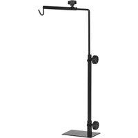 PawHut Adjustable Height and Length Reptile Lamp Stand Holder with Hook Hanging, Base - Black Aosom UK