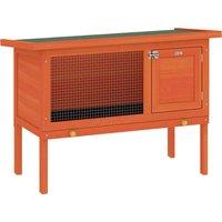 PawHut Wooden Rabbit Hutch, Guinea Pig Hutch with Asphalt Roof, Outdoor Elevated Bunny House for Rabbits, Chinchillas