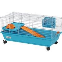 PawHut Small Animal Cage Rabbit Guinea Pigs Chinchillas Cage with Wheels Water Bottle