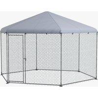 PawHut 4 x 3.5 x 2.6m Chicken Coop for 10-15 Chickens, Hens, Rabbits, Ducks, Outdoor Garden Chicken Run