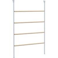 PawHut Chicken Perch for Coop, Wooden and Galvanised Steel Roosting Bar Jungle Gym, Chicken Roosting Ladder for Backyard Farm