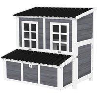 PawHut Wooden Chicken Coop with Nesting Box, Slide-Out Tray, Perches, for 4-6 Chickens, 100 x 86 x 100cm