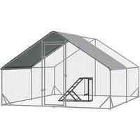 PawHut Chicken Run 3 x 4 x 2m with Activity Shelf and Cover, Walk In, Durable Design for Outdoor Use Aosom UK