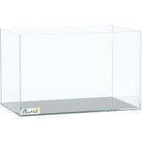 PawHut Fish Tank Bare Glass for DIY Glass Aquarium with Protective Base Mat 24L Transparent for Fish Shrimps