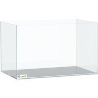 PawHut Fish Tank Bare Glass for DIY Glass Aquarium with Protective Base Mat 43L Transparent for Fish Shrimps