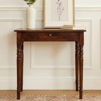Solid Wood California Walnut Bedside Cabinet with Spacious Drawer, Bedside Table with Solid Construction, 45L x 80W x 78H cm, Brown Aosom UK