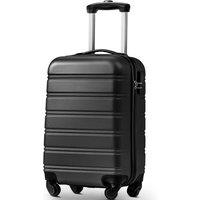 20" 4-Wheel ABS Hard Shell Travel Trolley Suitcase with Telescoping Handle, Luggage with Secure Combination Lock, 35L 23W 57H cm, Black Aosom.UK