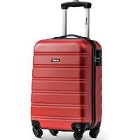 20" 4-Wheel ABS Hard Shell Travel Trolley Suitcase with Telescoping Handle, Luggage with Secure Combination Lock, 35L 23W 57H cm, Red Aosom.UK