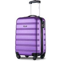 20" 4-Wheel ABS Hard Shell Travel Trolley Suitcase with Adjustable Handle, Luggage with Secure Combination Lock, 35L 23W 57H cm, Purple Aosom.UK