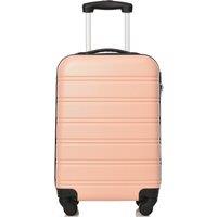 20" 4-Wheel ABS Hard Shell Travel Trolley Suitcase with Silent Universal Wheels, Luggage with Combination Lock, 35L 23W 57H cm, Pink Aosom.UK