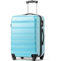 24" 4-Wheel ABS Hard Shell Travel Trolley Suitcase with Extendable Function, Luggage with Combination Lock, 45L 28W 69H cm, Skyblue Aosom.UK