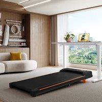 Folding Treadmill with Adjustable Incline, LED Display, Magnetic Remote Control, Ideal for Home or Office Use, 111L x 47.5W x 15H cm, Black Aosom UK