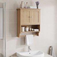 Chic Washbasin Cabinet with Louvered Double Doors, Sturdy Floor-Standing Storage Cabinet for Bathroom Utility, 60L x 30W x 60H cm, White Aosom UK
