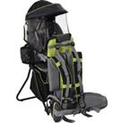 HOMCOM Baby Hiking Backpack Carrier Child Carrier with Ergonomic Hip Seat Detachable Rain Cover Adjustable Straps Stand for Toddler 6-36 Months Black