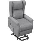 HOMCOM Power Lift Chair for the Elderly with Remote Control, Fabric Electric Recliner Chair for Livi