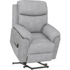 HOMCOM Power Lift Chair Electric Riser Recliner for Elderly, Linen Fabric Sofa Lounge Armchair with 