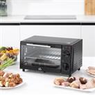 HOMCOM Convection Mini Oven, 9L Countertop Electric Grill, Toaster Oven with Adjustable Temperature,