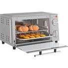 HOMCOM Mini Oven, 9L Countertop Electric Grill, Toaster Oven with Adjustable Temperature, Timer, Bak