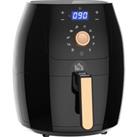 HOMCOM Digital Air Fryer 1700W 5.5L with Rapid Air Circulation System Adjustable Temperature 60 Min Timer for Healthy Oil Free Low Fat