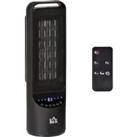 HOMCOM Ceramic Tower, Indoor Space Heater with LED Display, Oscillation, Remote Control, 12H Timer, 