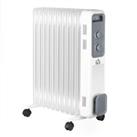 HOMCOM 2720W Oil Filled Radiator, Portable Electric Heater w/ 3 Heat Settings, Adjustable Thermostat, Safe Power-Off, 11 Fins Aosom UK