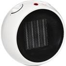HOMCOM Small Space Heater, Ceramic Electric Heater with 3 Heating Mode, Adjustable Temperature, Tip-Over & Overheating Protection, 900W/1500W