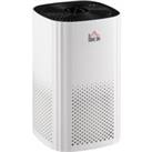 HOMCOM Bedroom Air Purifier with Triple-Stage Filtration, Air Quality Monitor, Timer, Ioniser, 4 Spe