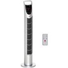 HOMCOM Oscillating Tower Fan, 3 Speeds, 3 Wind Modes, 40W with Remote Control, Timer, Quiet Operatio