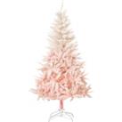 HOMCOM 5ft Artificial Christmas Tree Holiday Home Decoration with Metal Stand, Automatic Open, White