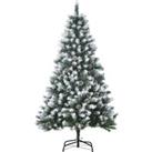 HOMCOM 5FT Artificial Christmas Tree with Pine Cones, Holiday Home Xmas Decoration Automatic Open, Green