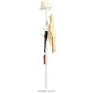 HOMCOM 174cm Free Standing Coat Rack Stand with 6 Hooks Clothes Tree Hat Display Hall Tree Hanger Ha